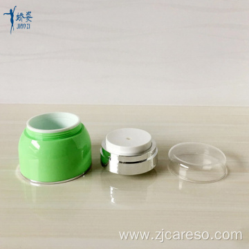 Green Cosmetic Airless Jar for Skin Care Cream